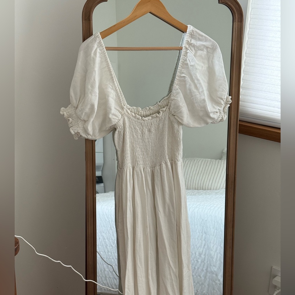 Opia White Puff Sleeve Dress - Picture 3 of 6